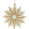Kurt Adler Acrylic Ornaments for Christmas Tree, silver and Silver Glittered Sunflowers & Snowflakes (Set of 6) - 4 of 4