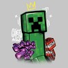 Juniors Womens Minecraft Creeper King T-Shirt - 2 of 4