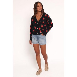 Petal and Pup Womens Judson Strawberry Knit Cardigan - 1 of 4