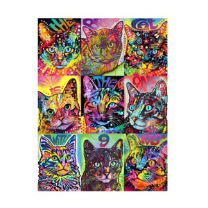 Trademark Fine Art -Dean Russo 'Nine Up Of Cats' Canvas Art - 1 of 4