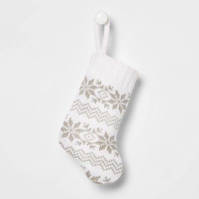 Mini Fair Isle Christmas Stocking Ivory - Wondershop™