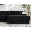 NicBex New Arrival Oversized 2 Piece L Shaped Corduroy Sofa with Left Chaise Daybed,Armrests & Throw Pillows,Easy Assembly - 3 of 4