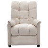 vidaXL Recliner Cream Polyester, Plywood, Iron, Sponge, PP Cotton Large - 3 of 4