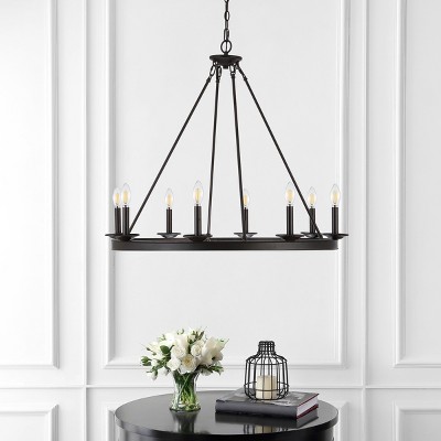 Oil Rubbed Bronze 8-Light Wagon Wheel Chandelier