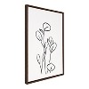 Kate and Laurel Sylvie Botanical Sketch Print No 3 Framed Canvas by The Creative Bunch Studio, 23x33, Walnut Brown - 2 of 4