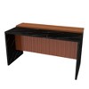JUJABU 63" Modern Kitchen Island with Marble-Style Countertop and Grille Panel Design for Dining or Living Room - 2 of 4