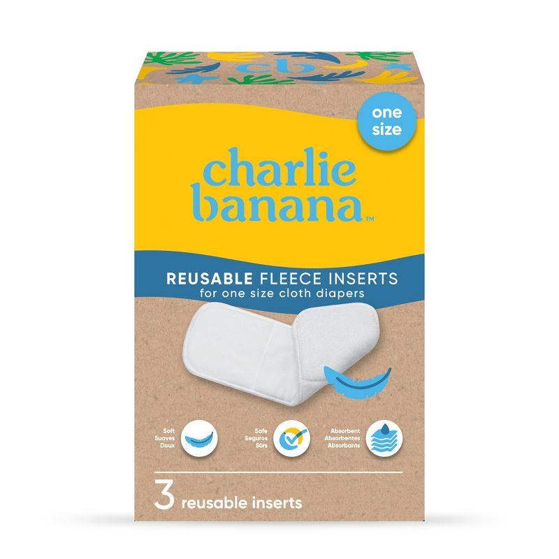 Charlie Banana Fleece Reusable Diaper Inserts - 3ct, 4 of 6
