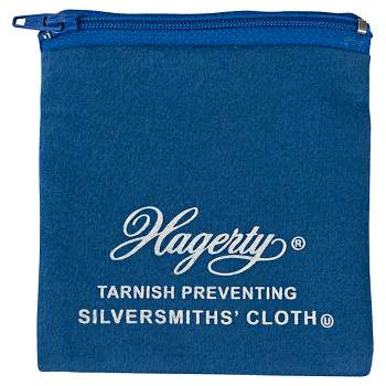 Hagerty 4 " x 4" Zippered Jewelry Pouch made from Hagerty Silversmiths' Cloth with R-22 Tarnish Preventative