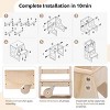 GOTGELIF Toddler Standing Tower Step Stool, Durable Montessori Climbing Ladder with Safety Rail Wooden - 4 of 4