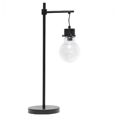 Beacon Table Lamp with Glass Shade Black - Lalia Home