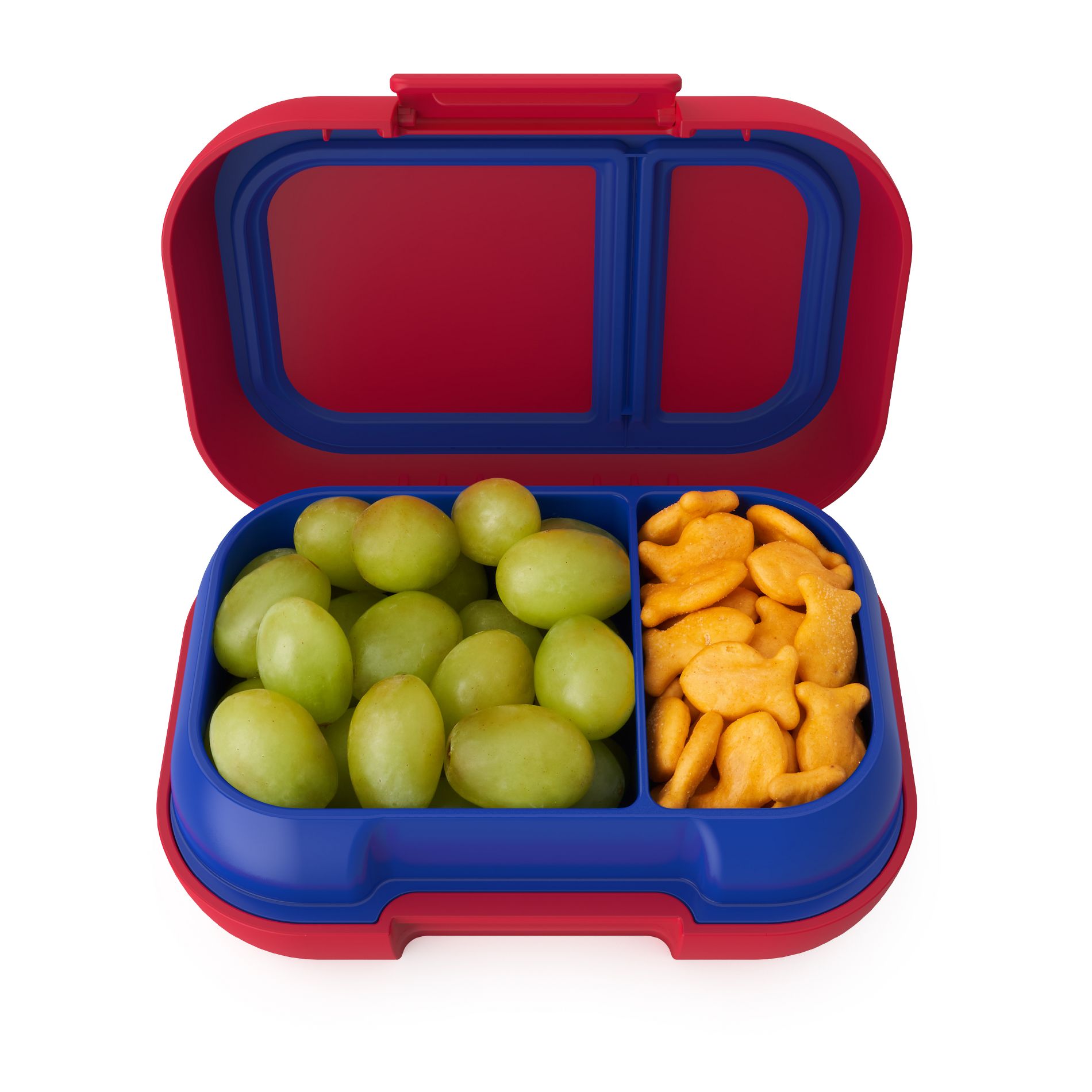 Bentgo Kids' Snack Leak-proof Storage Container Red/Royal: Bento Lunch Box for Kids, Dishwasher-Safe, 1.5L Capacity