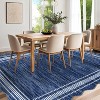 5x7 Scalloped Solid Washable Rug, Low-Pile Non-Slip Soft Indoor Carpet for Bedroom, Living Room, Dining, Home Office, Navy Blue - 2 of 4