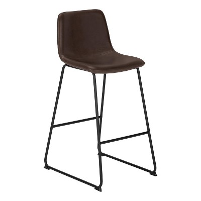 Monarch Specialties Office Chair Bar Height Standing Computer Desk Work Pu Leather Look Metal White Contemporary Modern