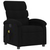 vidaXL Black Fabric Massage Recliner Chair - Adjustable Lounge Armchair For Elderly With Vibration, Manual Recline, Padded Comfort - image 3 of 4