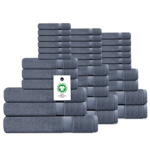Delara Organic Cotton Luxuriously Plush Bath Towel Set, GOTS & Oeko-TEX Certified, Soft, Quick Dry & Ultra-Absorbent - 1 of 4