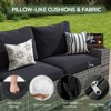 Aoxun 6-Piece Patio Furniture Set with Thick Cushions, Wide Armrests, Modular Wicker Sectional & Waterproof Cover for Backyard, Garden, Deck - 4 of 4