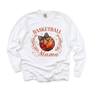 Simply Sage Market Women's Coquette Basketball Mama Long Sleeve Garment Dyed Tee - 1 of 3