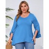 Clearlove Women Plus Size Top Shirt Ruffl Sleeve Blouse - 2 of 4