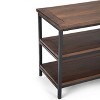 Rhonda Solid Mango Wood TV Stand for TVs up to 66" Dark Cognac Brown - WyndenHall: Industrial Style, Open Shelves, Metal Base - 3 of 4
