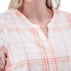 Old Ranch Brands Women's Flora Organic Y-Neck Top - Coral, Size Medium - 3 of 4