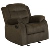 Velvet Glider Recliner with Padded Arms, Split Back and Smooth Gliding Motion - 3 of 4