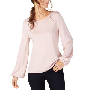 I.N.C International Concepts Womens Balloon Sleeve Sweatshirt, Pink, Large - 1 of 1