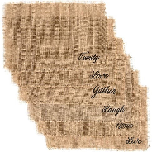 Woven Jute Placemats Set Of 6 Dining, Dining Table Mat Target