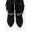 Selora - Black Genuine Leather Buckled Western Boot (Women) | Forever & Always Shoes - 3 of 4