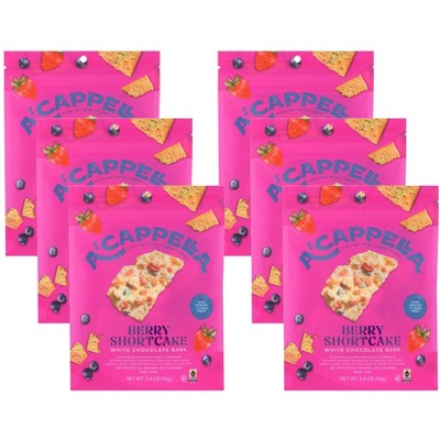 A'Cappella White Chocolate Bark Berry Shortcake  - Case of 6/3.4 oz