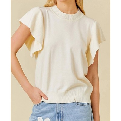 Women's Ruffle Sleeve Sweater - Mainstrip