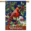Briarwood Lane Winter House Flag 40x28 For Outdoor Cardinal and Holly For Winter House Flag - 2 of 4