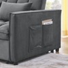 Vynxaria 3-in-1 Convertible Velvet Sleeper Sofa with Adjustable Backrest & Side Pockets - 2 of 4