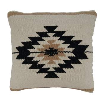 Saro Lifestyle Kilim  Decorative Pillow Cover, Natural, 18"