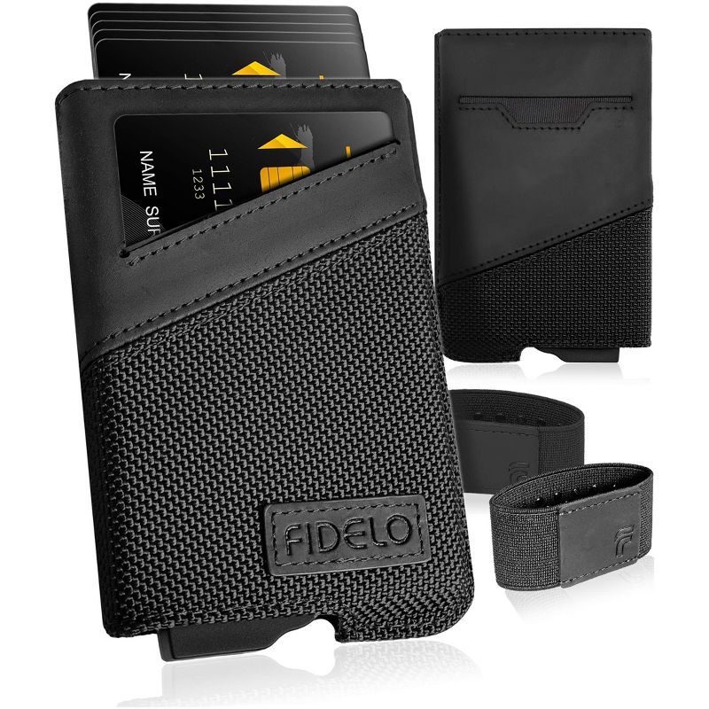 Fidelo Nylon RFID Blocking Wallet Credit Card Holder - Black, 1 of 4