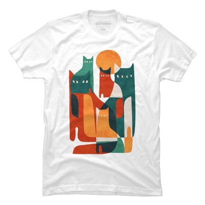 Men's Design By Humans Cat Cat Cat By radiomode T-Shirt