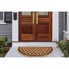 A1HC Natural Coir and PVC Backing Half Round Flock Door Mat, 30"x60", Anti-Shed Heavy Duty Doormats - 3 of 4
