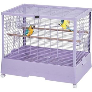 23 Inch Bird Cage, Tall Iron Bird Cage with Rolling Stand, Spacious 28 x 18 x 23 Inch, Lockable Casters, External Feeders & Removable Tray - 1 of 4