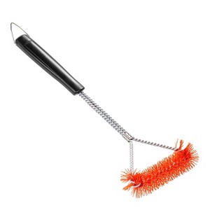 Dyna-Glo DG21GBN 21" Grill Brush with Nylon Bristles, Black and Red - 1 of 4