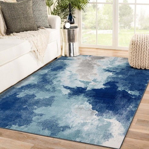 Blue deals abstract rug