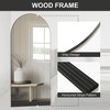 Lirago Arch Full Length Mirror Wall Mirror with Stripe Wood Frame 71?¨¢31 Black - 4 of 4