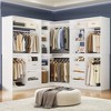 Aheaplus 72"-108" Closet System with Drawers and Hanging Rods, Freestanding Walk-in Closet Organizer System - 2 of 4