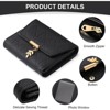 FATMOON Small Wallet for Women Leather RFID Blocking Card Holder Easy-to-Use Bifold with Zipper Coin Pocket & ID Window - 4 of 4
