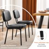 MAYEERTY Modern Armless Dining Chairs With Upholstered Fabric,Nailhead Trim And Wood Legs£¬Set of 2 - 4 of 4