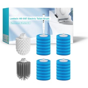 Electric Toilet Brush with Disposable Heads - Brush Heads & Wand Refills for Touch-Free Cleaning, Includes Crevice Tools - 1 of 4
