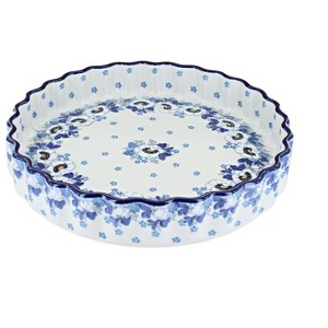 Blue Rose Polish Pottery 637 Ceramika Artystyczna Torte Plate - 1 of 1