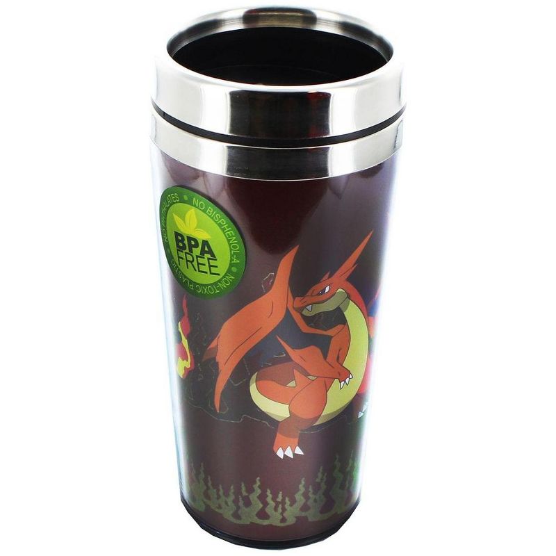 Just Funky Pokemon Mega Charizard Y 16oz Travel Cup, 1 of 2