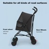 Racxily Pet Stroller for Small Dogs Cats with Mesh Ventilation, Lightweight Foldable Design, Cup Holder, Black - 4 of 4