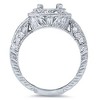 Pompeii3 1/3ct Diamond Engagement Ring Setting Vintage 14K Ring - 3 of 4