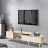 YIYIBYUS Modern Farmhouse Television Stand Media Console Credenza Table for Living Room, White - 2 of 4