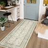 Fulvari Runner Vintage Boho Floral Style Non-Slip Low Pile Washable Rugs for Entryway Kitchen Living Room Front Door Carpet Pink Camel - 4 of 4